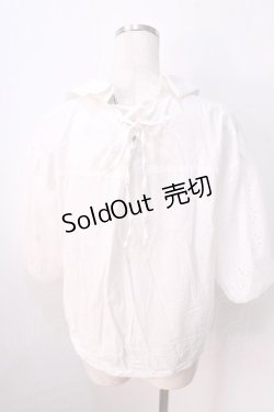 画像2: LIZ LISA / 抜き衿シャツ 0 白 Y-25-08-26-019-LO-BL-SZ-ZT027