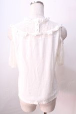 画像2: LIZ LISA / 肩あきレースブラウス 0 白 Y-25-08-26-003-LO-BL-HR-ZT028 (2)