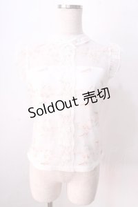 LIZ LISA / 刺繍ノースリーブトップス 0 白 Y-25-08-26-004-LO-TO-SZ-ZY
