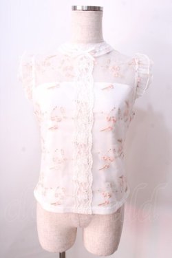 画像1: LIZ LISA / 刺繍ノースリーブトップス 0 白 Y-25-08-26-004-LO-TO-SZ-ZY