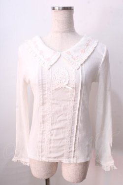 画像1: LIZ LISA / バラ刺繍トップス 0 白 Y-25-08-26-030-LO-TO-SZ-ZY