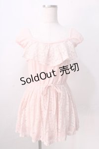 LIZ LISA / レース切替ミニワンピ 0 ピンク Y-25-08-26-038-LO-OP-SZ-ZH