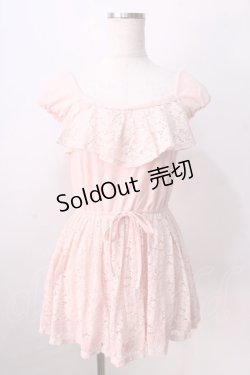 画像1: LIZ LISA / レース切替ミニワンピ 0 ピンク Y-25-08-26-038-LO-OP-SZ-ZH