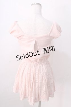 画像2: LIZ LISA / レース切替ミニワンピ 0 ピンク Y-25-08-26-038-LO-OP-SZ-ZH