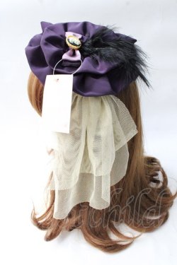 画像2: metamorphose / 羽根付ヴェール円形カチューシャ  紫 Y-25-08-30-058-ME-AC-SZ-ZY