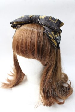 画像1: metamorphose / Classic frame リボンカチューシャ  黒 Y-25-08-30-059-ME-AC-SZ-ZY