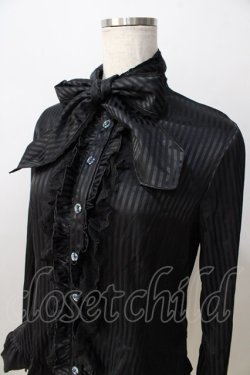 画像3: Angelic Pretty / 立ち襟Royalストライプブラウス  黒 Y-25-08-30-084-AP-BL-SZ-ZY