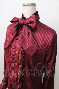 画像3: Angelic Pretty / 立ち襟Royalストライプブラウス  ワイン Y-25-08-30-085-AP-BL-SZ-ZY
