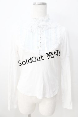 画像1: FRILL / 清楚なお嬢様カットソー  ホワイト Y-25-08-30-089-HN-TO-SZ-ZY