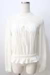 画像1: LIZ LISA / ハイネックブラウジングトップス 0 オフ白 Y-25-08-30-091-LO-TO-SZ-ZT019 (1)