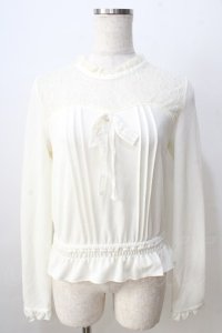 LIZ LISA / ハイネックブラウジングトップス 0 オフ白 Y-25-08-30-091-LO-TO-SZ-ZT019