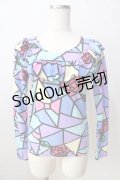 MILK / ステンドグラストップス  ブルー Y-25-08-30-094-ML-TO-SZ-ZY
