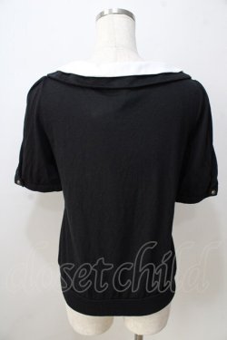 画像2: Ank Rouge / 音符ダブルカラーTシャツ M 黒 Y-25-08-30-095-CA-TO-SZ-ZY