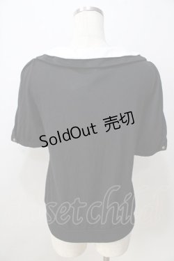 画像2: Ank Rouge / 音符ダブルカラーTシャツ M 黒 Y-25-08-30-095-CA-TO-SZ-ZY