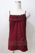 axes femme / ジャボ付キャミソール M ワイン Y-25-08-30-097-AX-TO-SZ-ZY