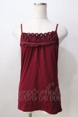 画像1: axes femme / ジャボ付キャミソール M ワイン Y-25-08-30-097-AX-TO-SZ-ZY