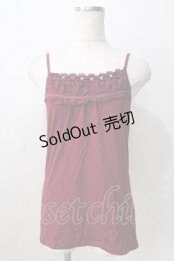 画像1: axes femme / ジャボ付キャミソール M ワイン Y-25-08-30-097-AX-TO-SZ-ZY