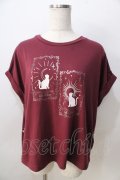 axes femme / プリントTシャツ  ワイン Y-25-08-30-100-AX-TO-SZ-ZY