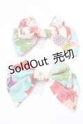 metamorphose / 和柄リボンコーム  赤 Y-25-08-30-012-ME-ZA-SZ-ZY