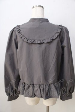 画像2: FLC / MINA*ペプラムブラウス  グレー Y-25-08-30-103-LO-BL-SZ-ZY