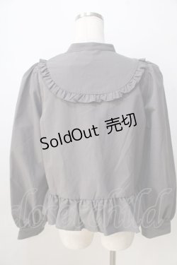 画像2: FLC / MINA*ペプラムブラウス  グレー Y-25-08-30-103-LO-BL-SZ-ZY