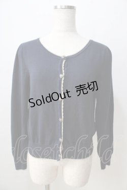 画像1: Secret Honey / ハートボタンカーディガン 2 紺 Y-25-08-30-105-CA-TO-SZ-ZY
