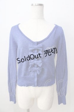 画像1: metamorphose / 4つリボンカーディガン  青 Y-25-08-30-107-ME-TO-SZ-ZY