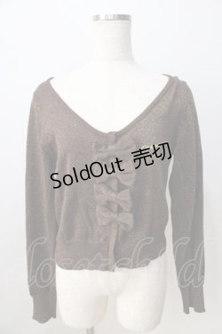 画像1: metamorphose / 4つリボンカーディガン  ブラウン3 Y-25-08-30-108-ME-TO-SZ-ZY