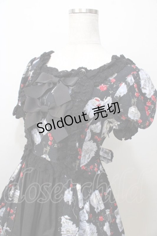 画像3: ALICE and the PIRATES / Vampire Forest柄エリザベートジャンパースカート  黒 Y-25-08-30-114-PA-OP-SZ-ZY (3)