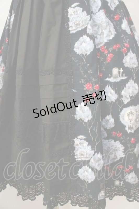 画像4: ALICE and the PIRATES / Vampire Forest柄エリザベートジャンパースカート  黒 Y-25-08-30-114-PA-OP-SZ-ZY (4)