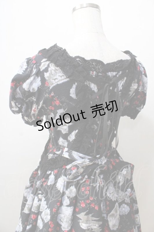 画像5: ALICE and the PIRATES / Vampire Forest柄エリザベートジャンパースカート  黒 Y-25-08-30-114-PA-OP-SZ-ZY (5)