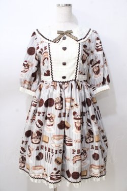 画像1: Angelic Pretty / Cream Cookie Paradeワンピース  グレー Y-25-08-30-115-AP-OP-SZ-ZY