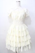 Pina sweetcollection / シフォンフリルワンピース  生成り Y-25-08-30-117-LO-OP-SZ-ZY