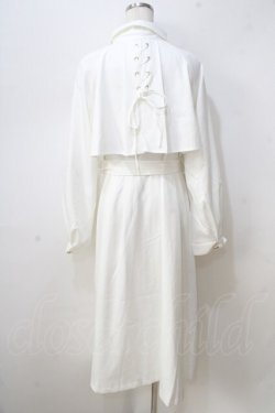 画像2: axes femme / 後レースアップトレンチコート F 白 Y-25-08-30-121-AX-CO-SZ-ZY