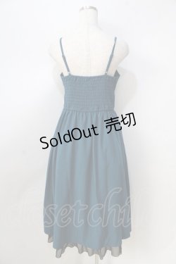 画像2: axes femme / チャイナボタンバイカラーワンピース  グリーン Y-25-08-30-126-AX-OP-SZ-ZY