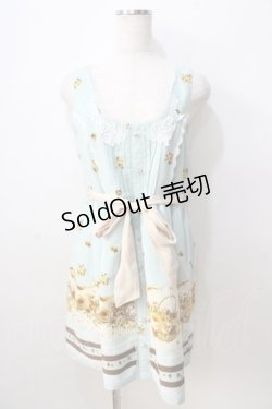 画像1: axes femme / フローラルメルヘン柄ワンピース  ミント Y-25-08-30-132-AX-OP-SZ-ZI