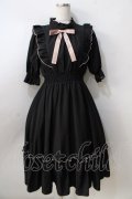 m petit by misako / NINA'SコラボAMハイショクメローワンピース  黒 Y-25-08-30-136-LO-OP-SZ-ZY