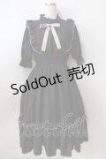 m petit by misako / NINA'SコラボAMハイショクメローワンピース  黒 Y-25-08-30-136-LO-OP-SZ-ZY