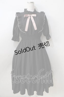 画像1: m petit by misako / NINA'SコラボAMハイショクメローワンピース  黒 Y-25-08-30-136-LO-OP-SZ-ZY