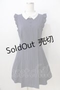 Ank Rouge / ストライプノースリーブワンピース M 紺 Y-25-08-30-137-CA-OP-SZ-ZY