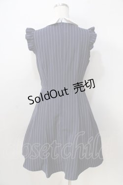画像2: Ank Rouge / ストライプノースリーブワンピース M 紺 Y-25-08-30-137-CA-OP-SZ-ZY