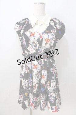画像1: Honey Bunch / トランプアリスワンピース F 黒 Y-25-08-30-138-LO-OP-SZ-ZY