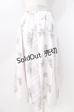 画像2: axes femme / パッチワークミディスカート  ピンク Y-25-08-30-142-AX-SK-SZ-ZY