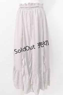 画像2: axes femme / シフォンラッフルフリルスカート  モカ Y-25-08-30-143-AX-SK-SZ-ZY