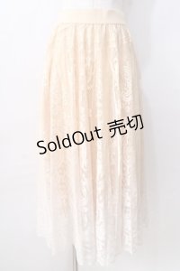 axes femme /  グラデレースサーキュラースカート  イエロー Y-25-08-30-144-AX-SK-SZ-ZT303