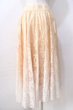 画像2: axes femme /  グラデレースサーキュラースカート  イエロー Y-25-08-30-144-AX-SK-SZ-ZY