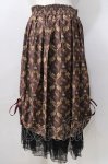画像2: axes femme / ブロッサム柄ドロストスカート  ブラウン Y-25-08-30-145-AX-SK-SZ-ZT412 (2)