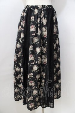 画像2: axes femme / 花柄ｘレーススカート  黒 Y-25-08-30-149-AX-SK-SZ-ZY