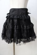majoretty / レースチュールスカート  黒 Y-25-08-30-151-LO-SK-SZ-ZY