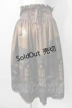 画像1: ALICE and the PIRATES / Vampire Nocturne柄スカート  茶 Y-25-08-30-156-PA-SK-SZ-ZY